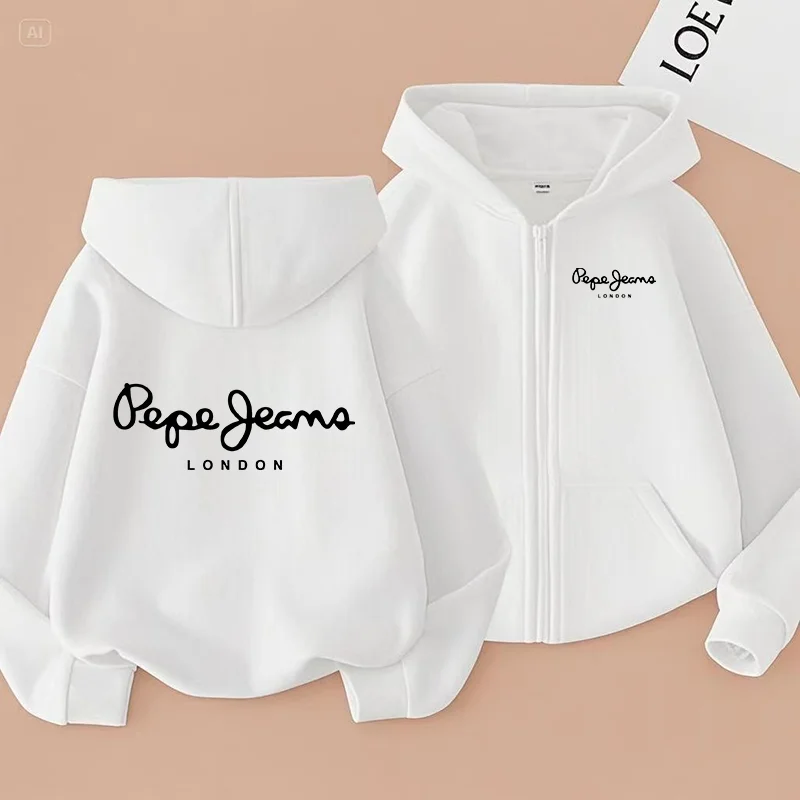Baby Clothing Zipper - Kardigan Anak-anak Model Hoodie dengan Ritsleting,