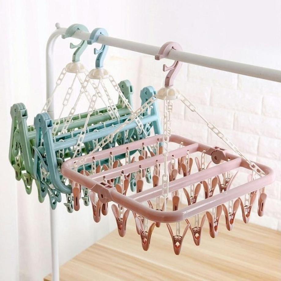 Baby Clothing Hanging Rack - 1 Pcs 32 Klip Gantungan Baju