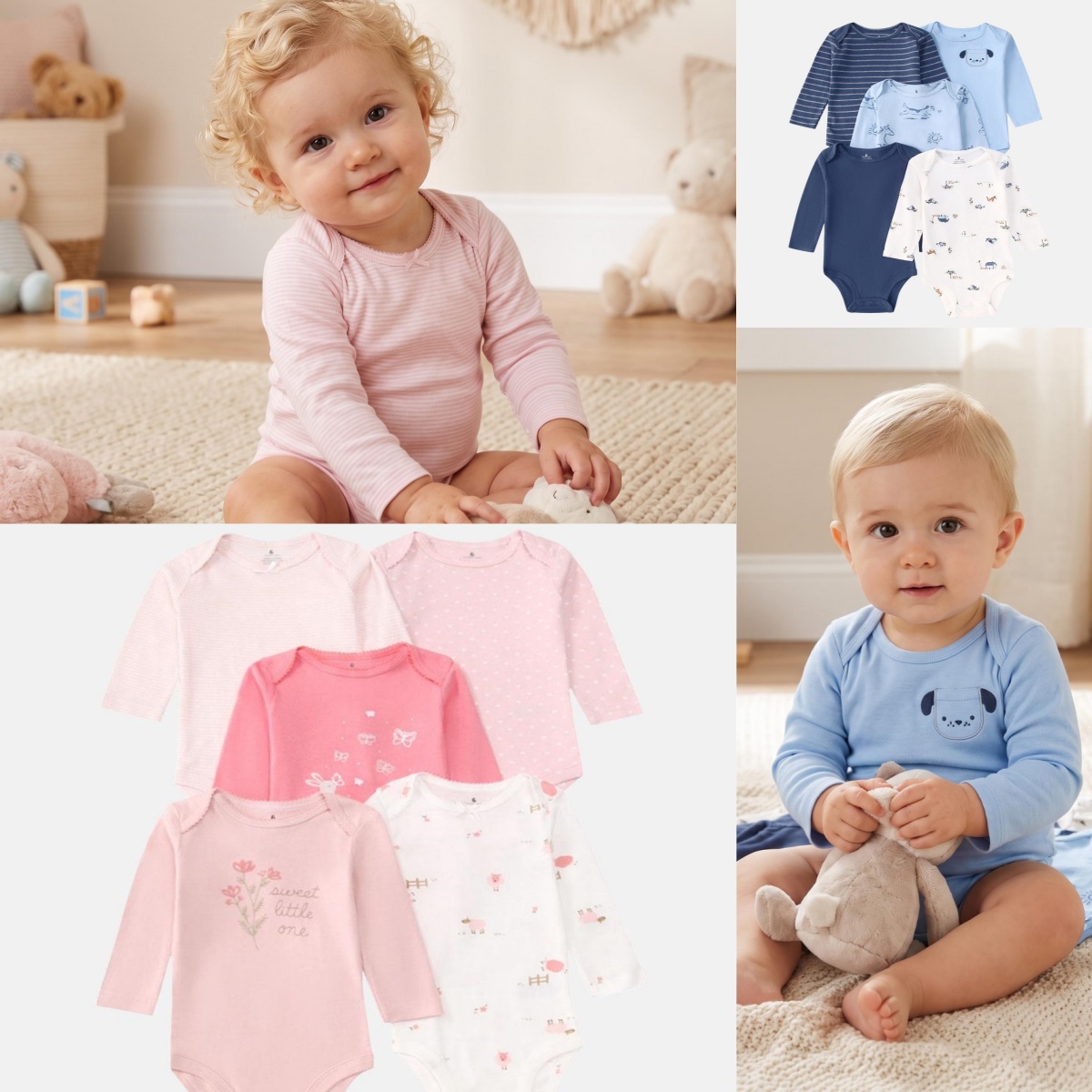 Baby Clothing Crochet - 5 PCS Baju Bayi Laki-laki Perempuan