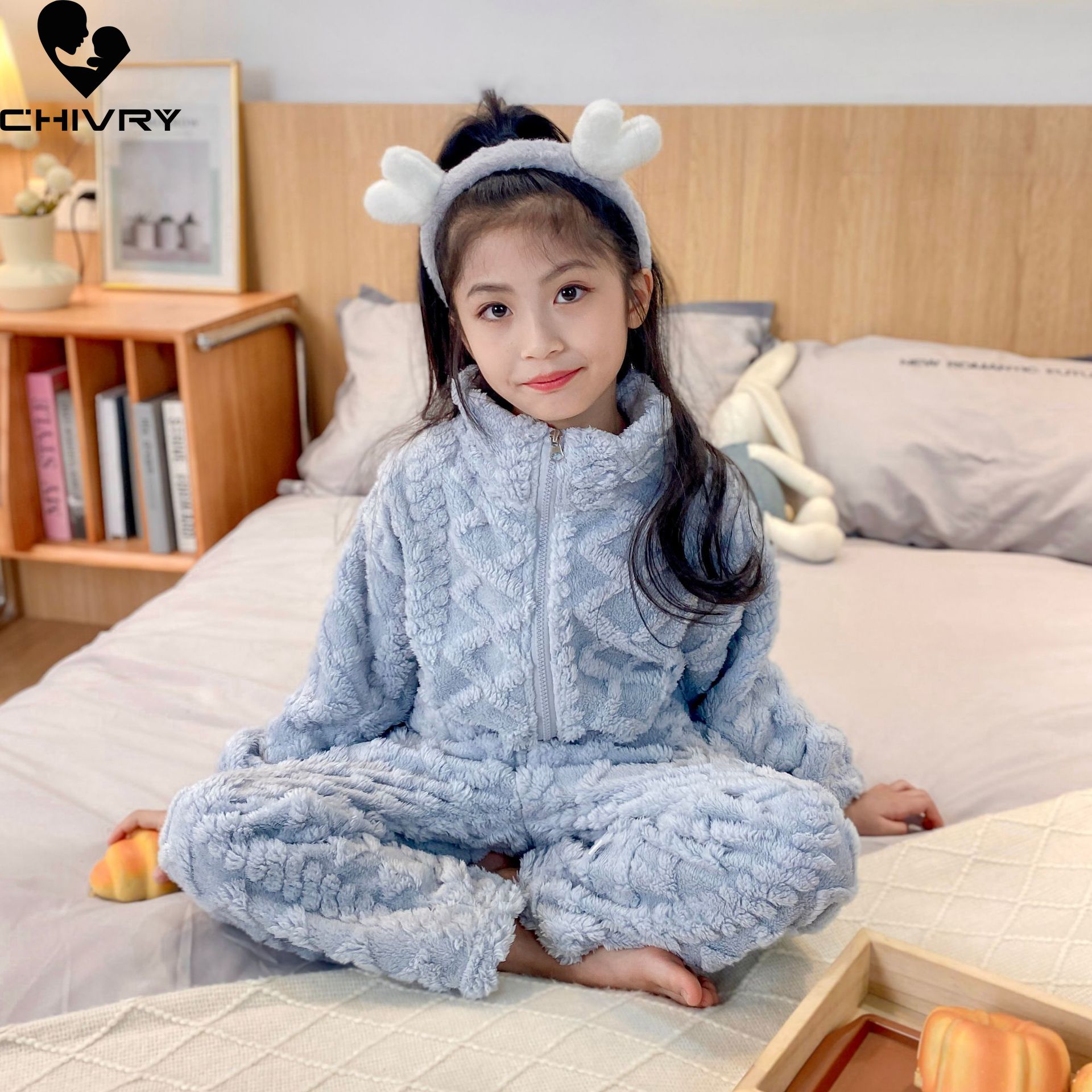 Piyama flanel hangat tebal ana - Baby Clothing Zipper ulasan dan harga