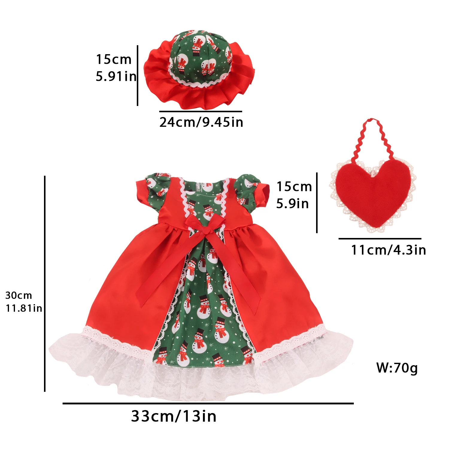 Setelan pakaian boneka 22 inci - Baby Clothing Gift Set ulasan dan harga
